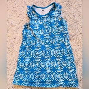 Teal and White Tea Collection Sleeveless Dress